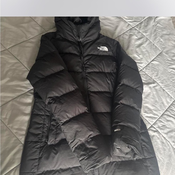 The North Face Black Puffer Jacket with Hood (read description) - Picture 3 of 8